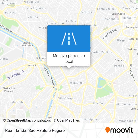 Rua Irlanda mapa