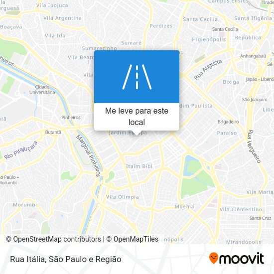 Rua Itália mapa