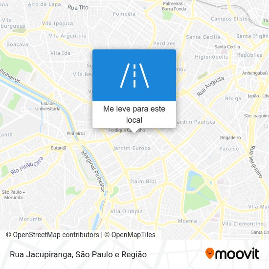 Rua Jacupiranga mapa