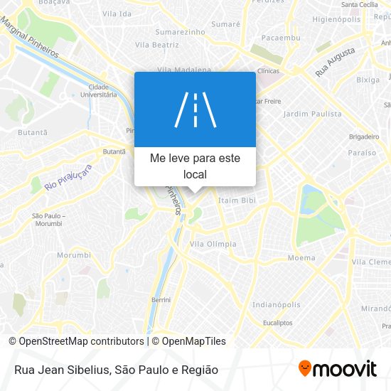 Rua Jean Sibelius mapa