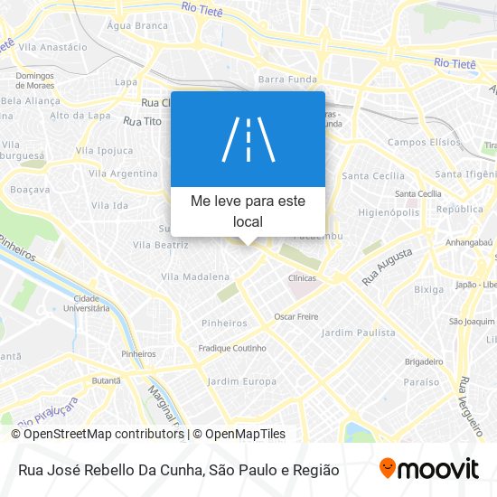 Rua José Rebello Da Cunha mapa