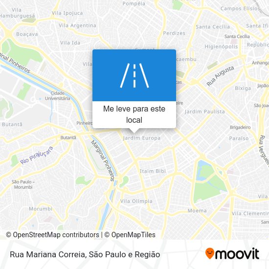Rua Mariana Correia mapa