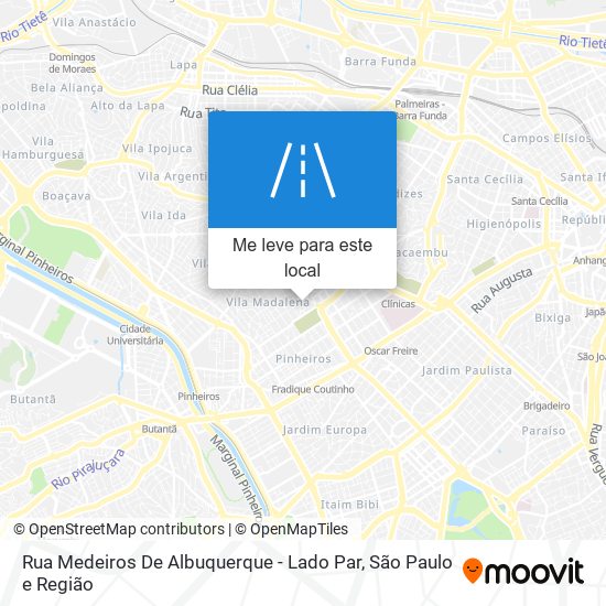 Rua Medeiros De Albuquerque - Lado Par mapa