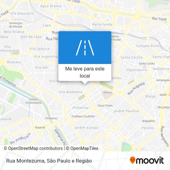 Rua Montezuma mapa