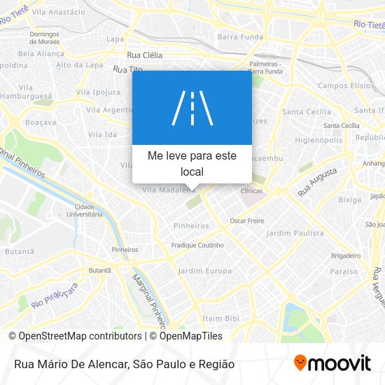 Rua Mário De Alencar mapa