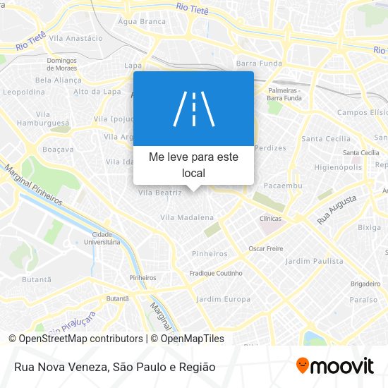 Rua Nova Veneza mapa