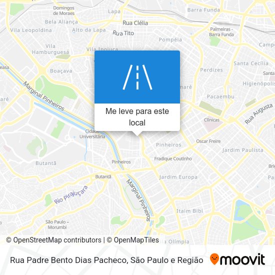 Rua Padre Bento Dias Pacheco mapa