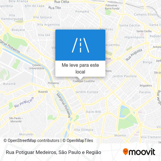 Rua Potiguar Medeiros mapa