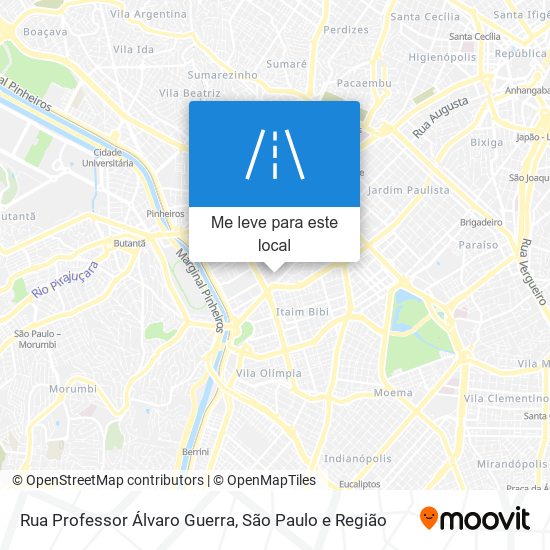 Rua Professor Álvaro Guerra mapa