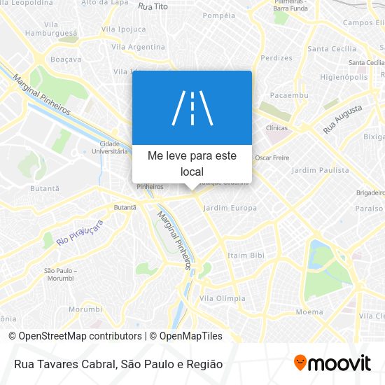 Rua Tavares Cabral mapa