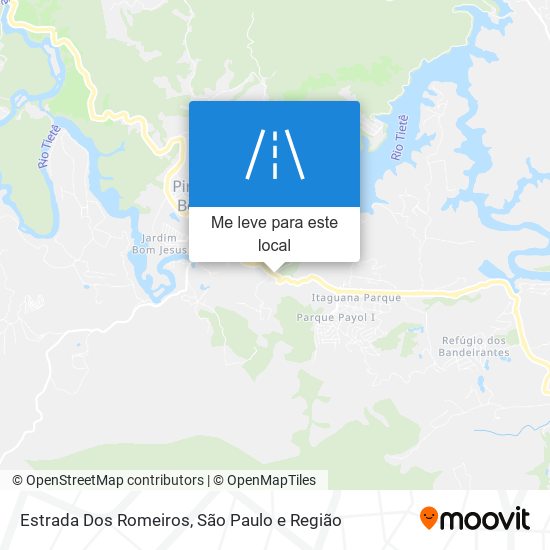 Estrada Dos Romeiros mapa