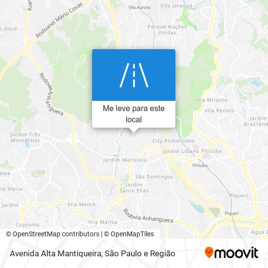 Avenida Alta Mantiqueira mapa