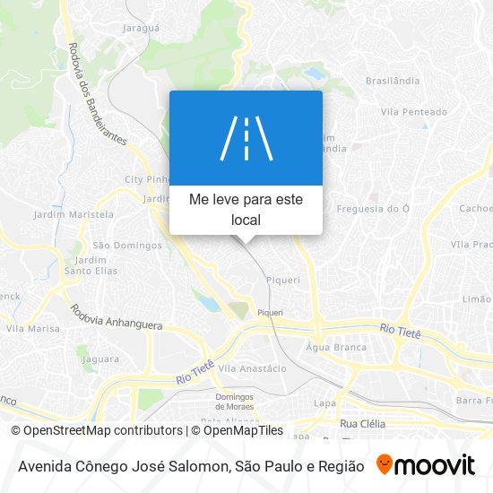 Avenida Cônego José Salomon mapa