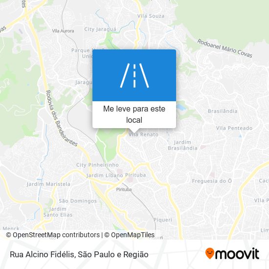 Rua Alcino Fidélis mapa