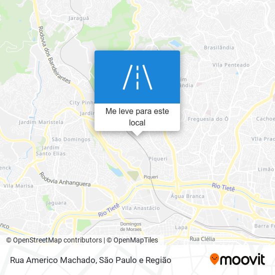 Rua Americo Machado mapa