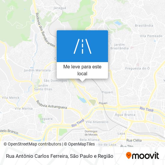 Rua Antônio Carlos Ferreira mapa