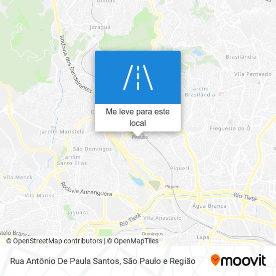 Rua Antônio De Paula Santos mapa