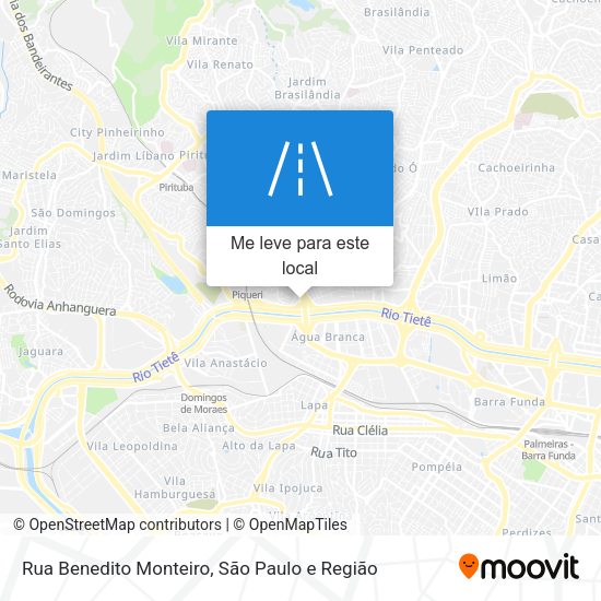Rua Benedito Monteiro mapa