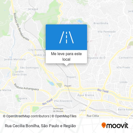 Rua Cecilia Bonilha mapa