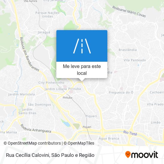 Rua Cecília Calovini mapa