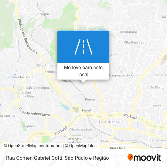 Rua Comen Gabriel Cotti mapa