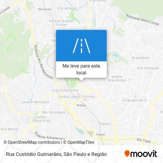 Rua Custódio Guimarães mapa