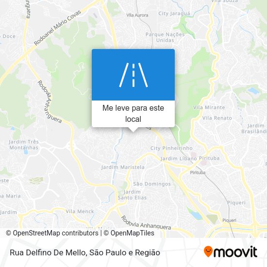 Rua Delfino De Mello mapa