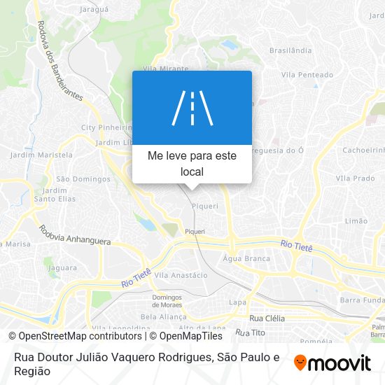Rua Doutor Julião Vaquero Rodrigues mapa