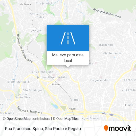 Rua Francisco Spino mapa