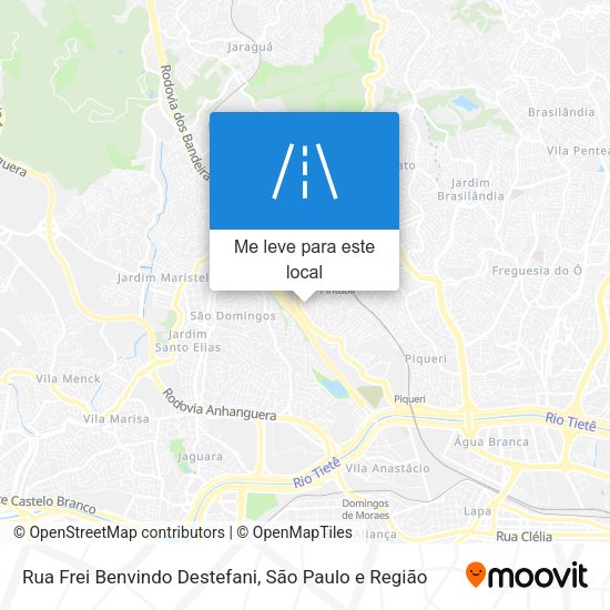 Rua Frei Benvindo Destefani mapa