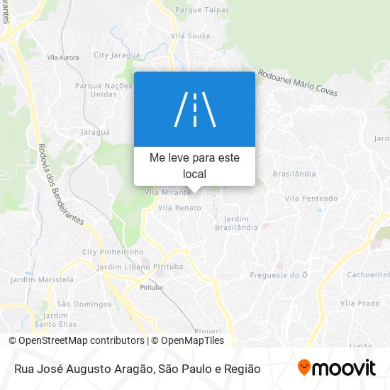 Rua José Augusto Aragão mapa