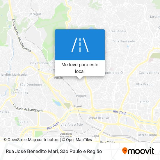 Rua José Benedito Mari mapa