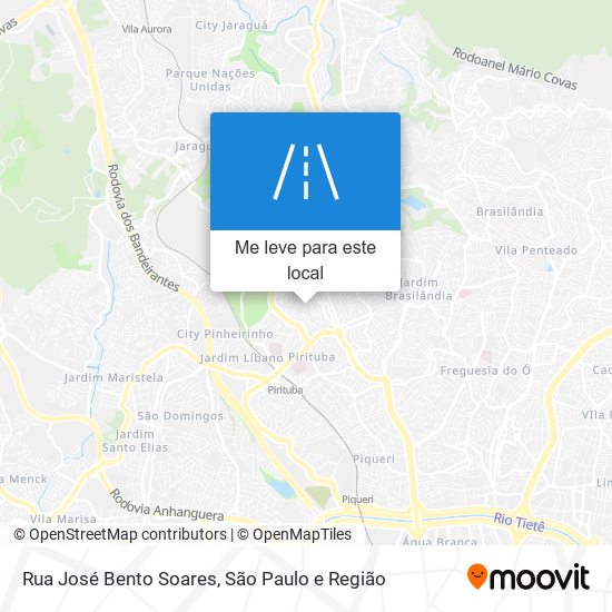 Rua José Bento Soares mapa