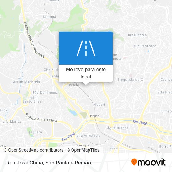 Rua José China mapa