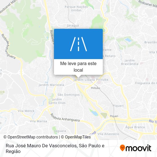 Rua José Mauro De Vasconcelos mapa