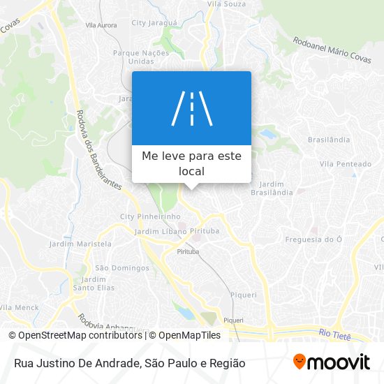 Rua Justino De Andrade mapa