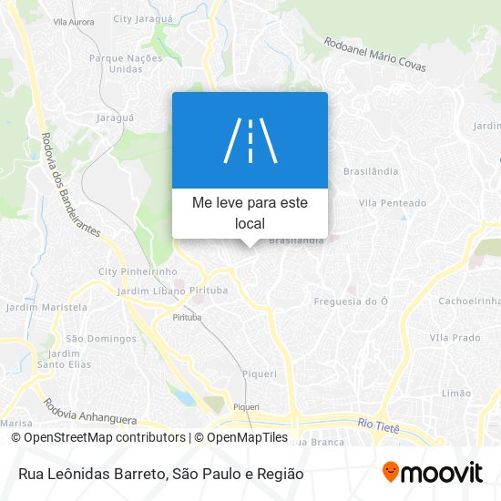 Rua Leônidas Barreto mapa