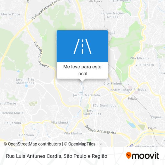 Rua Luis Antunes Cardia mapa