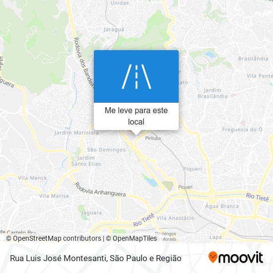 Rua Luis José Montesanti mapa