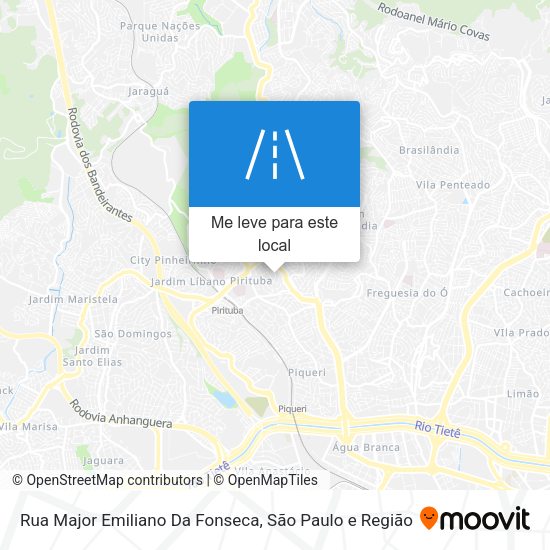Rua Major Emiliano Da Fonseca mapa