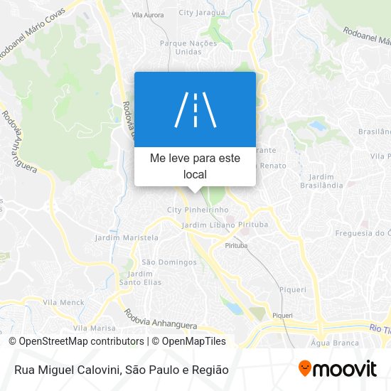 Rua Miguel Calovini mapa