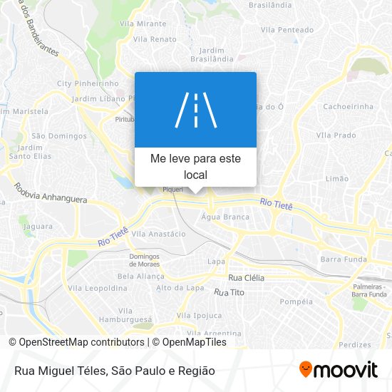 Rua Miguel Téles mapa