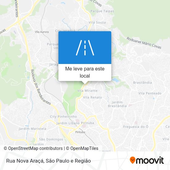 Rua Nova Araçá mapa