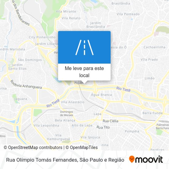 Rua Olímpio Tomás Fernandes mapa