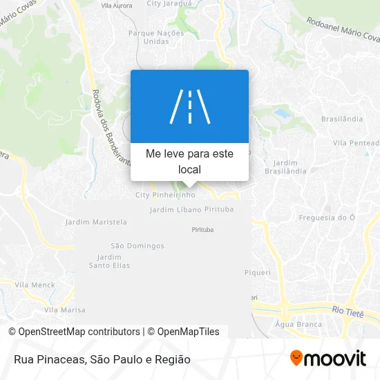 Rua Pinaceas mapa