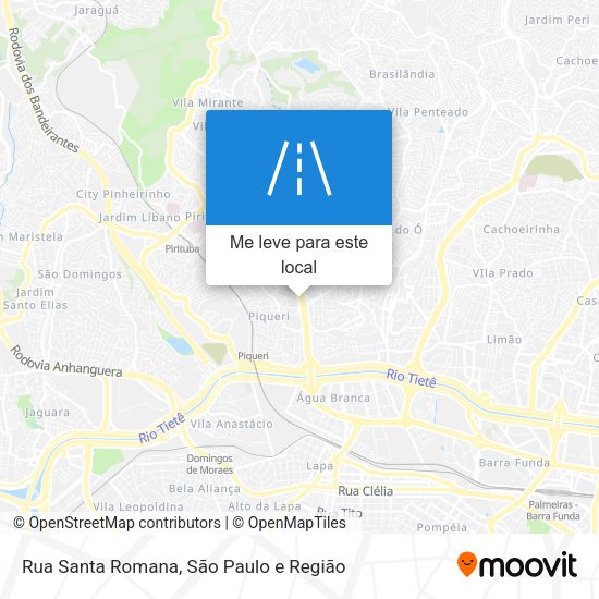 Rua Santa Romana mapa