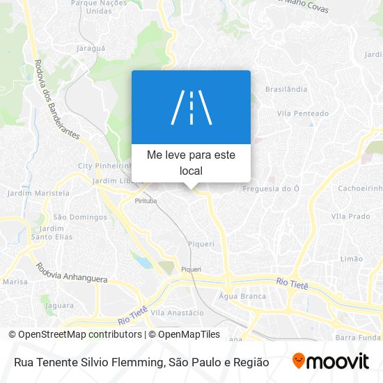 Rua Tenente Silvio Flemming mapa