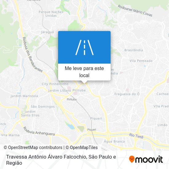 Travessa Antônio Álvaro Falcochio mapa