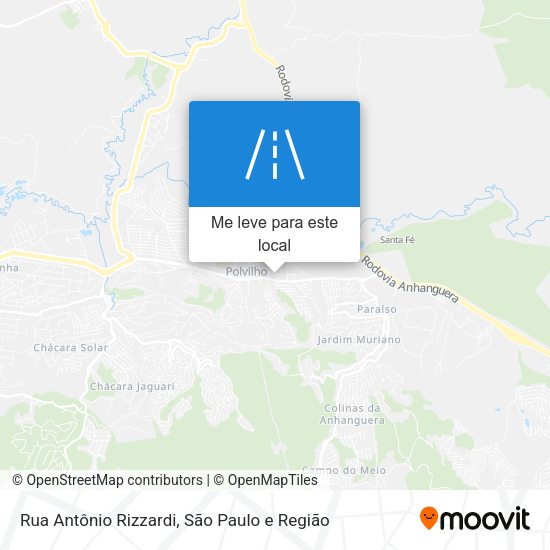 Rua Antônio Rizzardi mapa
