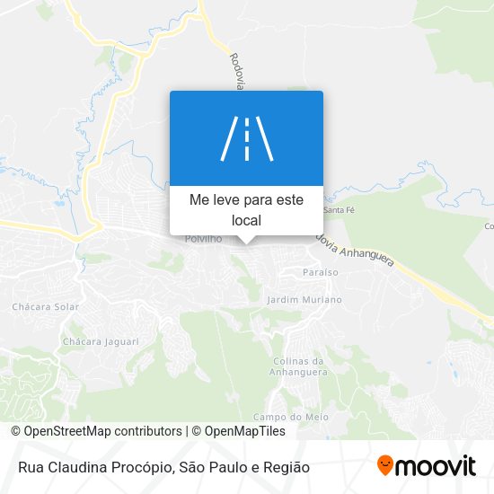 Rua Claudina Procópio mapa